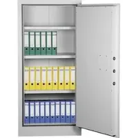 G-Office Aktenschrank FSC.1570, aus Metall, feuerfest, abschließbar, 70 x 150 x 55 cm (B/H/T), lichtgrau