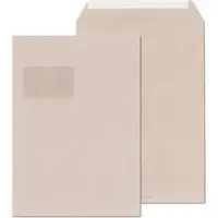 OKI Versandtaschen natur, 92680, grau, C4, mit Fenster, haftklebend, aus Papier, 250 Stück
