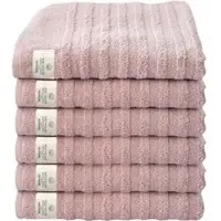 Dyckhoff Handtuch Wecycled, mauve, 50 x 100 cm, aus 100% Bio-Baumwolle, 500 g/m2, 6 Stück