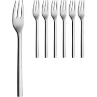 WMF Kuchengabeln Nuova, silber poliert, Edelstahl 18/10, 16 cm, 6 Stück