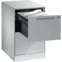 C+P CP-Möbel Hängeregisterschrank Asisto C3000, Holz, 1-bahnig, 2 Schübe, lichtgrau