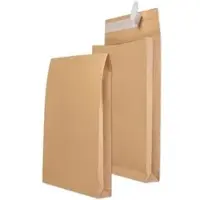 Mailmedia Faltenversandtasche B4, ohne Fenster, natron braun Haftklebung mit Abdeckstreifen, 140 g/qm, Falt...