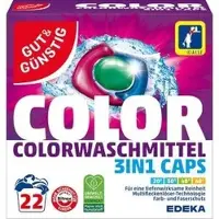 Gut & Günstig Gut&Günstig Waschmittel Color, 3in1 Caps, 0,54 Liter, Waschladungen 22
