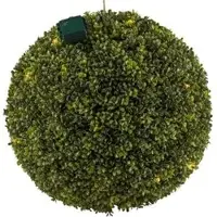 Creativ Green Creativ-green Kunstpflanze Buchsbaumkugel mit LED, für außen, Ø 45 cm