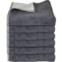 Dyckhoff Handtuch Golden Shades Rhomb, graphit-anthrazit, aus 100% Baumwolle, 500 g/m2, 50 x 100 cm, 6 Stück