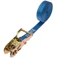 CONACORD Spanngurt 521136, mit Ratsche, 5m x 25mm, blau, Kantenschutz, Zurrkraft bis 500kg