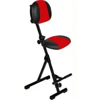 MeyChair Stehhilfe Futura, AF-SR-KL-AH, mit Rückenlehne, Kunstleder, rot, 54-90 cm
