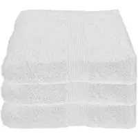 Julie Julsen Handtuch weiß, 70 x 140 cm, Duschtuch mit Bordüre, aus 100% Baumwolle, 500 g/m2, 3 Stück
