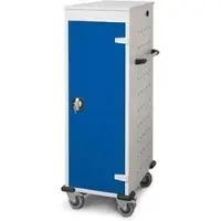 Rotstahl Laptopwagen 461464, grau / blau, 10 Ladeplätze