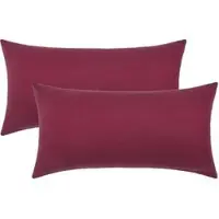 NatureMark Kissenbezug Jersey, bordeaux rot, aus Baumwolle, 40x60 cm, 2 Stück