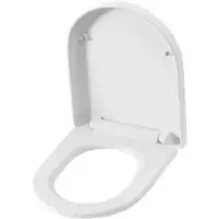 Wilford&Sons WC-Sitz PREMIUM, D-Form, aus Duroplast, mit Absenkautomatik & Edelstahlscharnier, abnehmbar, weiß