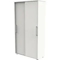 Kerkmann Schiebetürenschrank Move, abschließbar, aus Holz mit 4 Fachböden, 100 x 183 x 40 cm (B/H/T), weiß