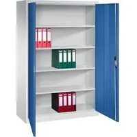 C+P CP-Möbel Aktenschrank Acurado, aus Metall, abschließbar, 120 x 195 x 50 cm (B/H/T) blau / lichtgrau