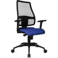 Topstar Syncro Net Bürostuhl, Stoff / Netz blau, mit Armlehnen, SN10H W56