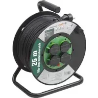Meister Kabeltrommel H05RR-F3G1,5, IP44 25 m Kabel Thermoschutz-Schalter Outdoor Kabelrolle