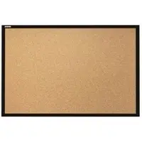 Allboards Pinnwand braun, aus Kork, mit schwarzem Holzrahmen, 120 x 90 cm