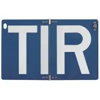 SafetyMarking Fahrzeugkennzeichnung T.I.R., 40 x 25 cm, aus Aluminium, weiß/blau, klappbar