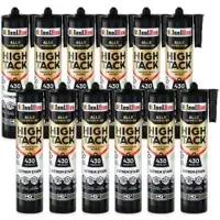 Isolbau Montagekleber High Tack, für innen & außen, 12 x 530g, Kleb-& Dichtstoff, extra stark, schnellhaftend, flexibel, weiß
