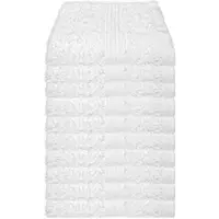 Julie Julsen Handtuch weiß, 30 x 50 cm, Gästetuch mit Bordüre, aus 100% Baumwolle, 550 g/m2, 10 Stück
