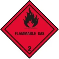 Giese-GEF Boxlab Gefahrgutaufkleber Gefahrzettel, Klasse 2.1, Flammable Gas,100 x 100 mm, 100 Stück