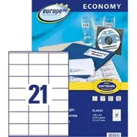 Avery Zweckform ETIKETT ZF ECONOMY 70X41MM 045 100ARK ETIKETT E100 ELA045 - ELA045