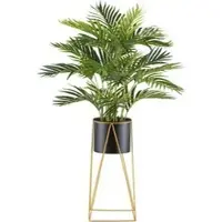 Creativ Green Creativ-green Kunstpflanze Kentiapalme, Kunstpalme im Topf mit 24 Palmenwedeln Höhe 110 cm