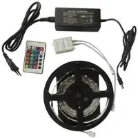 Bioledex LED Streifen RGB Set 5W/m 30LED/m IP65 Farbwechsel SMD Band + Fernbedienung + Netzteil