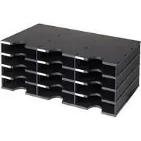 Styro Sortierstation 268-0304 Styrodoc Trio, A4, 12 Fächer, 4 Etagen, Kunststoff, schwarz