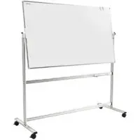 Allboards Stativdrehtafel TOS1710P3, 100 x 170 cm Whiteboard mit Ständer, emailliert
