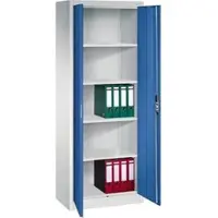 C+P CP-Möbel Aktenschrank Acurado, aus Metall, abschließbar, 80 x 195 x 40 cm (B/H/T), blau / lichtgrau