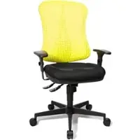 Topstar Bürostuhl Head Point SY, HE20P BC09, schwarz / gelb, Stoff / Netz, belastbar bis 110 kg