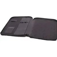 Menzo Schreibmappe MB47, schwarz, Echt Leder, mit Reißverschluss und Tabletfach bis 13 Zoll, A4