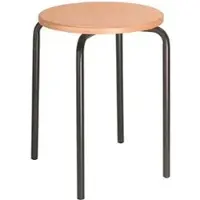 Lotz Sitzhocker 3250.02, bis 110 kg, Holz, braun, 35 x 50 cm