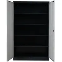G-Office Werkzeugschrank FLC.196/NV, Metall, anthrazit / grau, mit 4 Fachböden, abschließbar, 92 x 195 x 60 cm