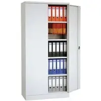 G-Office Aktenschrank FLC/FP.192, aus Metall, zerlegt, abschließbar, 120 x 195 x 42 cm (B/H/T), lichtgrau