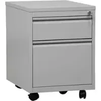 G-Office Rollcontainer MPG/2.6, aus Metall, lichtgrau, mit 1 Schublade und Hängeregistratur, abschließbar