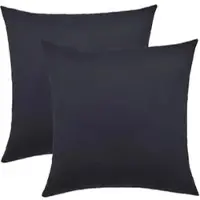 NatureMark Kissenbezug Jersey, schwarz, aus Baumwolle, 40x40 cm, 2 Stück