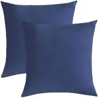 NatureMark Kissenbezug Jersey, Navy blau, aus Baumwolle, 80x80 cm, 2 Stück