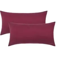 NatureMark Kissenbezug Jersey, bordeaux rot, aus Baumwolle, 40x80 cm, 2 Stück