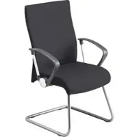 Nowy Styl Nowy-Styl Besucherstuhl Neo CF Arm chrom, mit Armlehnen, Freischwinger, Stoff, anthrazit