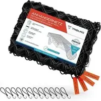 TRIBURG Anhängernetz grobmaschig, 2 x 3m bis 3 x 4m dehnbar, mit Spanngummi & Haken