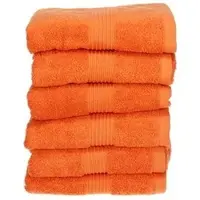 Julie Julsen Handtuch orange, 50 x 100 cm, mit Bordüre, aus 100% Baumwolle, 500 g/m2, 6 Stück