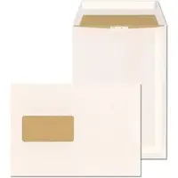 OKI Versandtaschen Natur 44467, weiß, C5, mit Fenster, haftklebend, aus Papier, 500 Stück