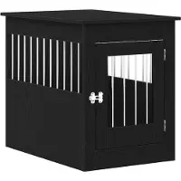vidaXL Hundebox-Möbel Schwarze Eiche 55 x 80 x 68 cm Holzwerkstoff