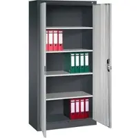 C+P CP-Möbel Aktenschrank Acurado C2000, aus Metall, abschließbar, 93x195x40cm (B/H/T) grau / anthrazit