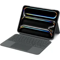 Logitech Combo Touch - Tastatur und Foliohülle - mit Trackpad - hinterleuchtet - Smart connector - AZERTY - Französisch - Graphite - für 11-inch iPad Pro (M4)