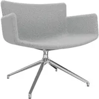 Fm Büromöbel Lounge-Sessel »Lodus« mit 4-Sterndrehfuß mit Armlehnen grau, 86x42x72 cm