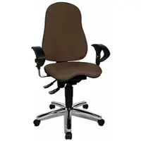 Topstar Bürostuhl Sitness 10, SI59U G08 Stoff braun, Gestell chrom