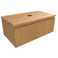 SAT Badezimmerschrank mit Abdeckplatte Evolution 78x30x44,5 cm Eiche honigmatt SATEVO80DMD