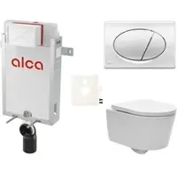 SAT Alca Wand-WC Set für Einmauerung + Brevis WC SIKOAW2